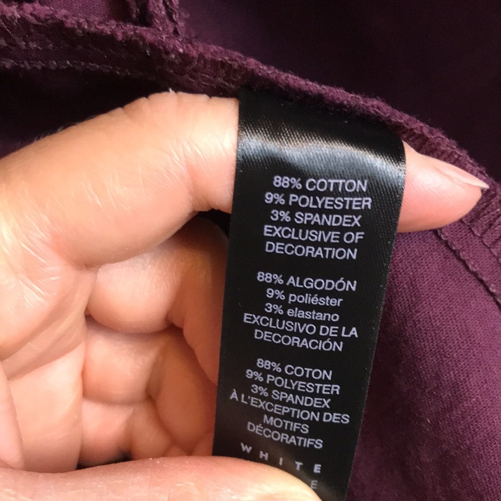 White House Black Market Women’s Purple Denim Utility Button-Up Jean Jacket - Picture 9 of 9